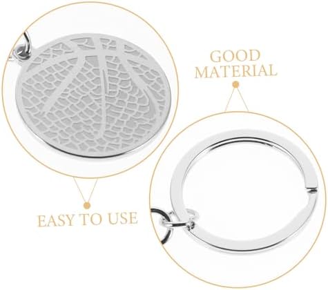Sosoport Basketball Keychain Stainless Steel Charm