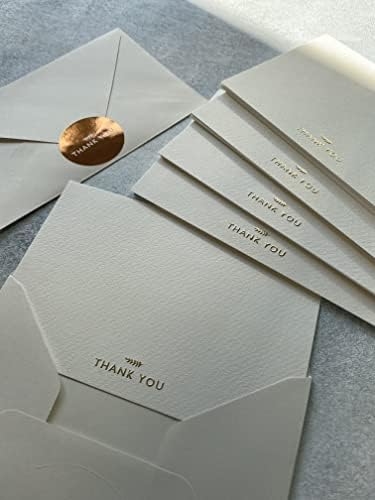 RUN2PRINT 36 Pack Thank You Cards With Envelopes and Foiled Stickers