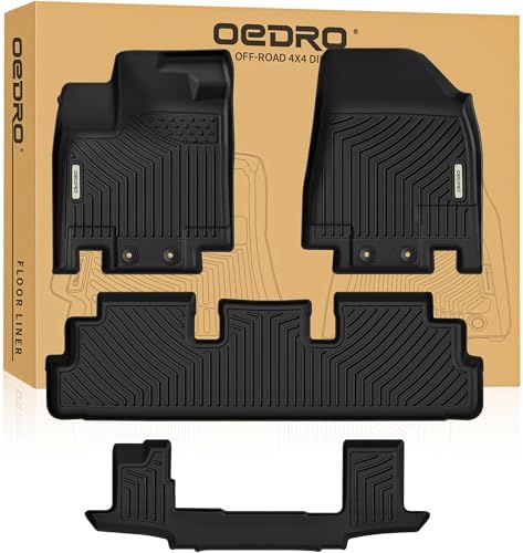 OEDRO Floor Mats for 2022-2025 Nissan Pathfinder 3 Row Set