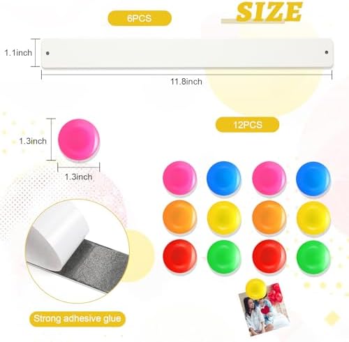 18 Pcs Magnet Bulletin Board Strips Frameless Stainless Steel