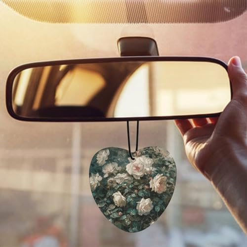 Roses Print Car Air Freshener 5 Pack Fragrance Hanging Sheets