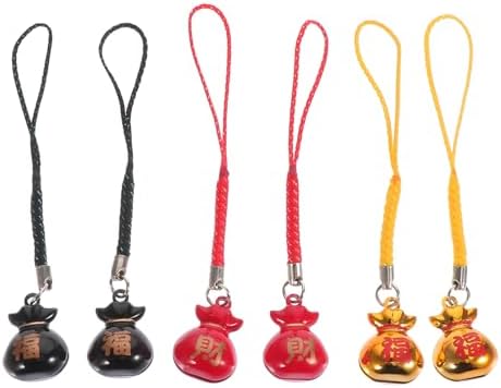 MAGICLULU 6Pcs Copper Bell Keychain Phone Charms
