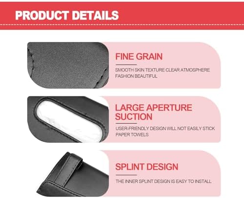Car Tissue Holder with Mask Clip Visor Mount Black