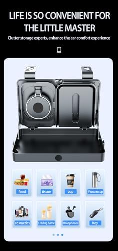 3-in-1 Car Headrest Backseat Organizer with Cup Holders and Hooks