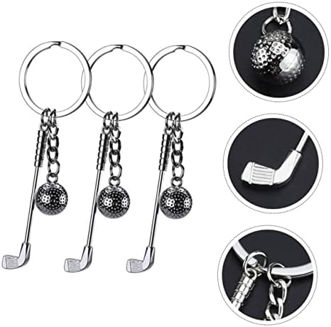 3PCS Golf Ball Keychain Set for Golf Enthusiasts