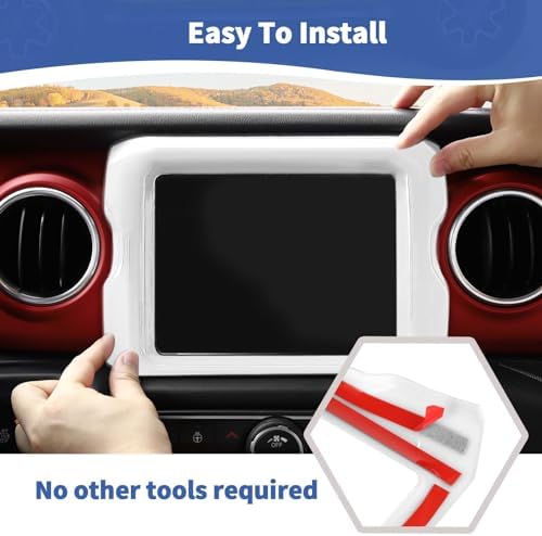 RT-TCZ Jeep JL Center Console Radio Trim Cover 84 inch White