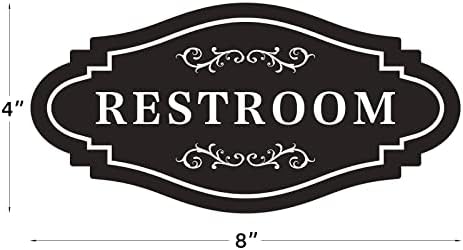FXRN Restroom Sign 4x8 Inch Easy Install No Tools