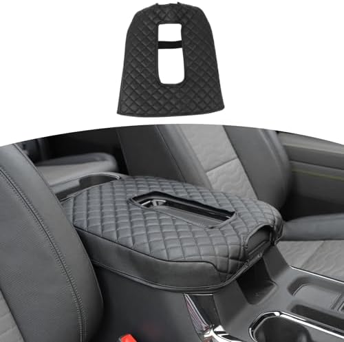 RT-TCZ Black Center Console Armrest Pad for Chevy Silverado 2019 Up