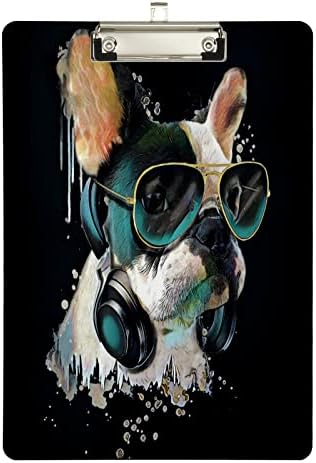 Eionryn French Bulldog Clipboard A4 Size Silver