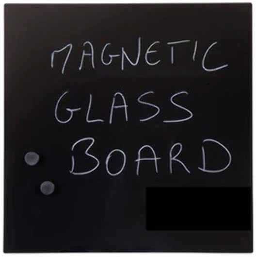 Glass Memo Tile Board Black 48x48cm