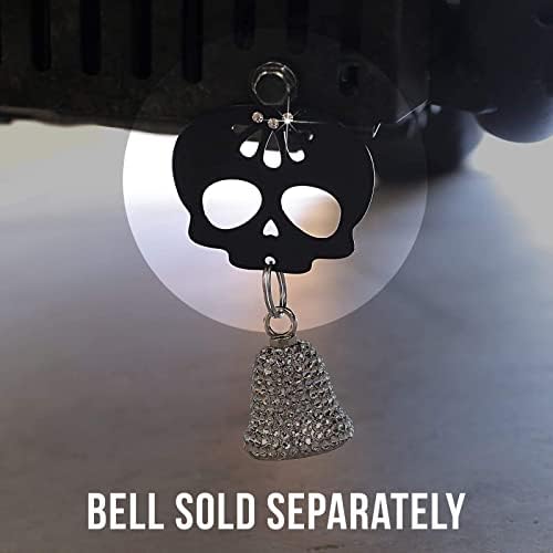 Sparkle Rider Sugar Skull Bell Hanger with Swarovski Crystals