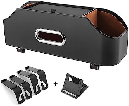 EastVita Car Seat Back Organizer with Cup Holder and Tissue Compartment
