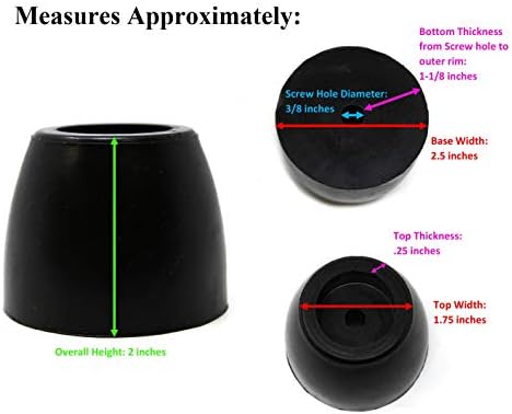 4-Pack Rubber Bumper Stop Cone for Trailer Ramp Door
