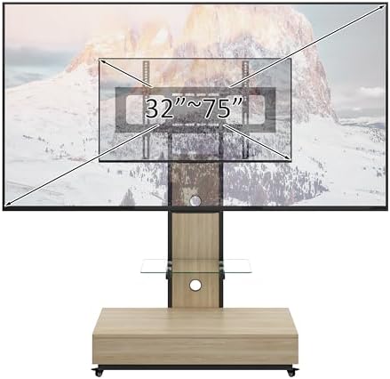 Sharejoyer TV Stand with Sliding Drawer and Wheels