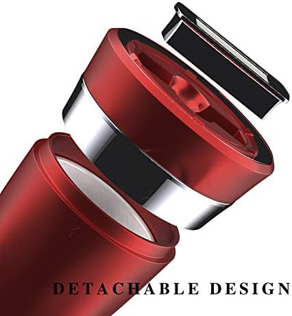 Car Ashtray with Detachable Lighter and Solar Power Red