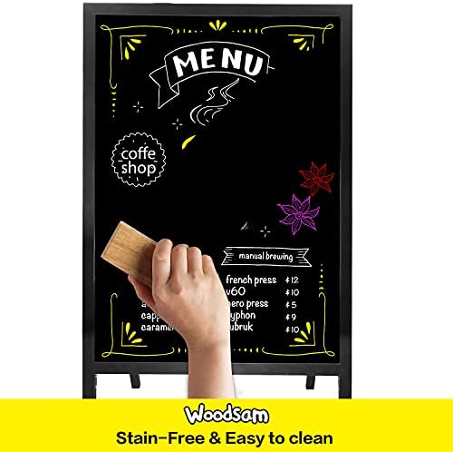 Woodsam Standing LED Board Sign with Neon Chalk Marker