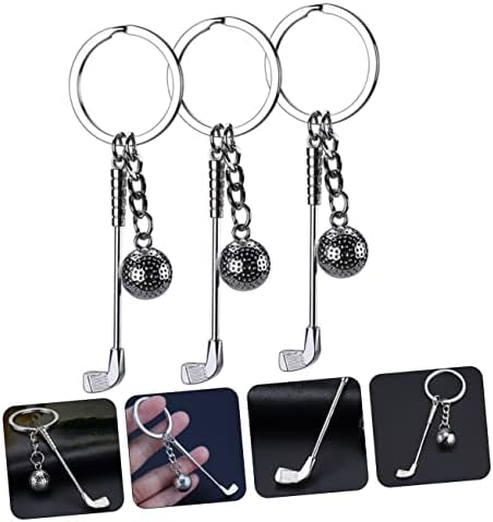 3PCS Golf Ball Keychain Set for Golf Enthusiasts
