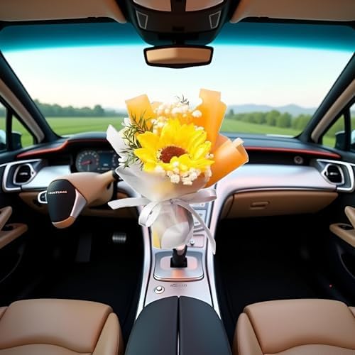Yellow Mini Dried Flower Car Air Freshener Vent Clip