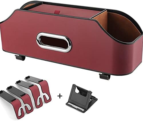 HAOTULE Multifunctional Car Seat Storage Box with Cup Holder and Tissue Compartment