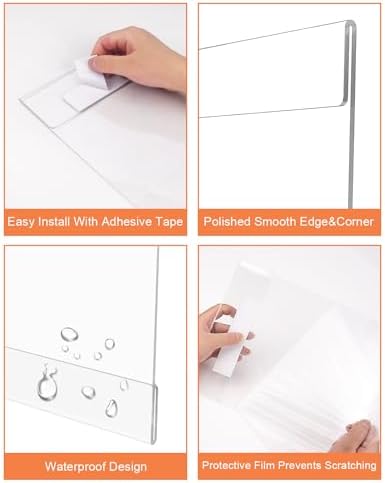 Dynta 12 Pack Acrylic Sign Holder 85x11 Wall Mount Display Stand