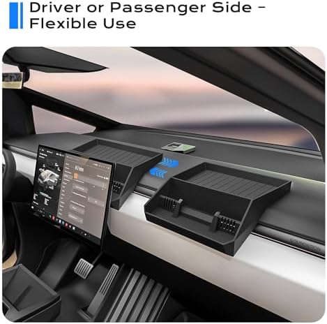 Cybertruck Dashboard Tray Organizer 2025 - Anti-Slip Custom Fit Silicone Storage Box