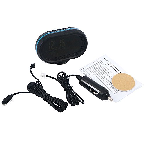 MASO Car Thermometer Digital Clock with 2 Backlights