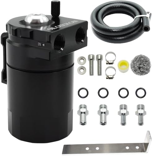 YIEXOVA Oil Separator Collection Tank 300ml Universal Aluminum Black