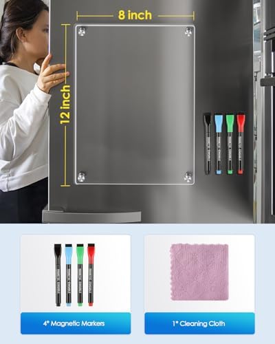 MaxGear Small Magnetic Dry Erase Board for Fridge