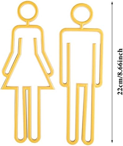 Acrylic Adhesive Backed Bathroom Sign Golden