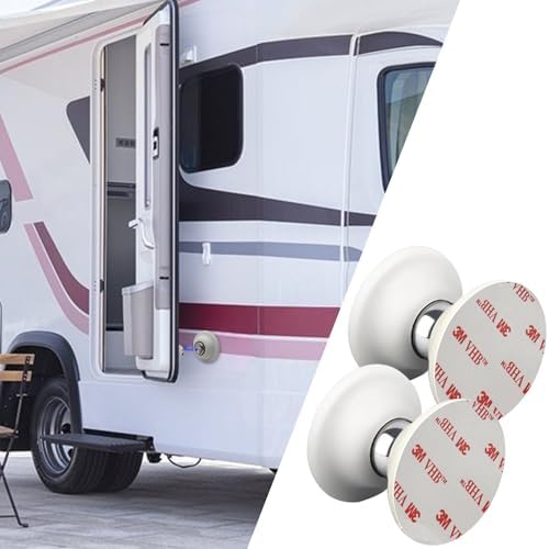 2 Pcs Magnetic Door Holder for RV Door Open White