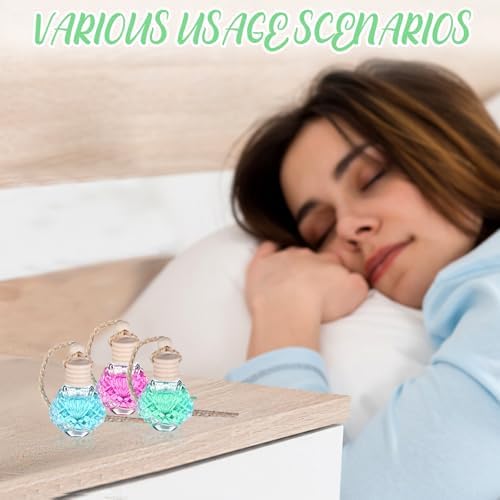 60 Pcs Hanging Car Air Freshener Diffuser Bottle Set