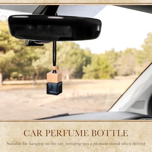 100pcs Square Black Glass Diffuser Bottles with Lanyards and Instruction Cards