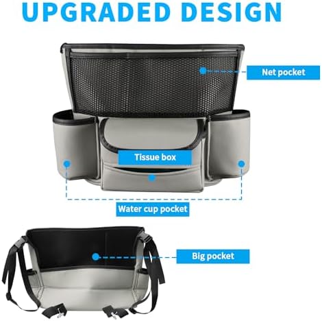 QBUC Car Seat Handbag Holder with Tissue Cup Storage