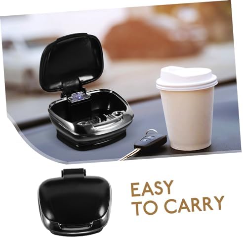 Yosadier Car LED Ashtray Holder Black Non-slip