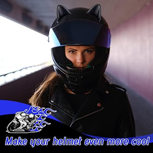 Lewtemi 4 Pairs Motorcycle Helmet Devil Horns Accessories