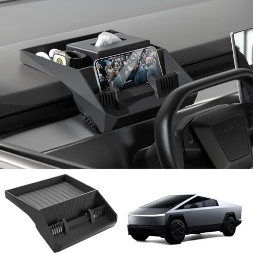 Cybertruck Dashboard Tray Organizer 2025 - Anti-Slip Custom Fit Silicone Storage Box
