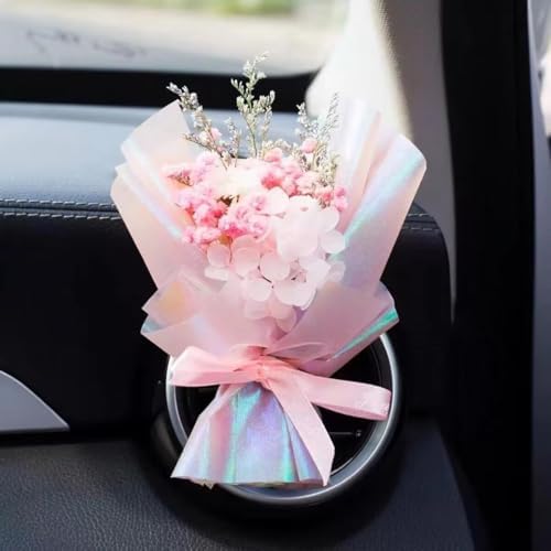 Fresh Flowers Mini Dried Bouquet for Car Air Vent Clips