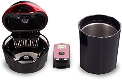Car Ashtray with Lighter and Lid - Blue LED Indicator