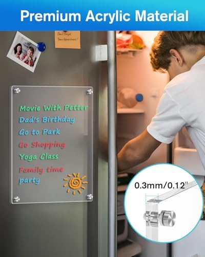 MaxGear Small Magnetic Dry Erase Board for Fridge