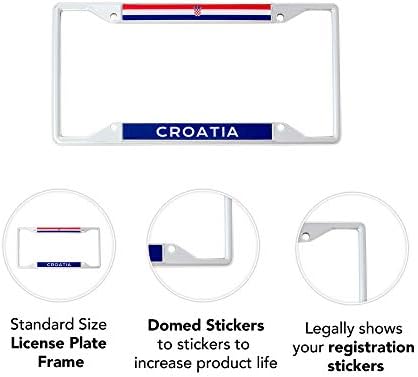 Desert Cactus Croatia Flag License Plate Frame