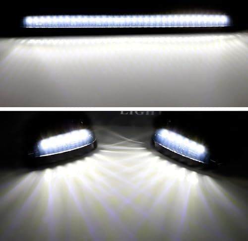 iJDMTOY 3pc Smoked Lens LED Cab Roof Light Kit