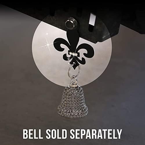 Sparkle Rider Fleur-de-lis Motorcycle Bell Hanger with Swarovski Crystals