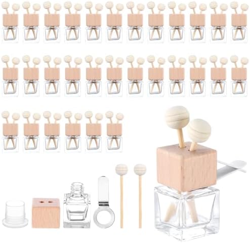 30 Pack Car Diffuser with Vent Clip and Wooden Sticks