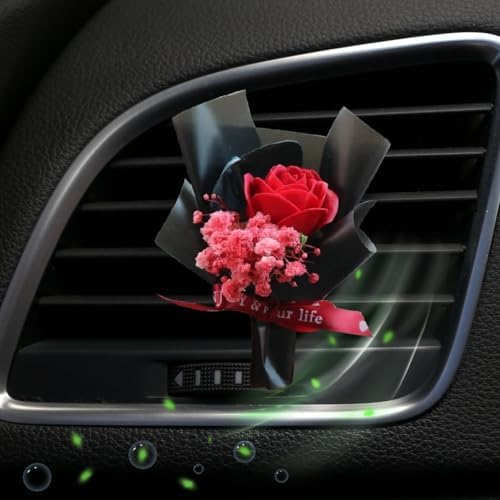 Galepromot Black Mini Dried Flower Bouquet Car Air Vent Clip
