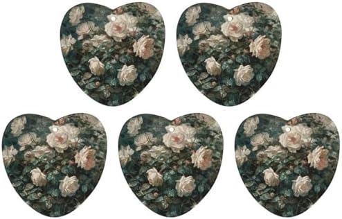 Roses Print Car Air Freshener 5 Pack Fragrance Hanging Sheets