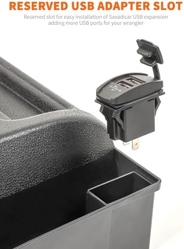 Savadicar GT-3 JK Shifter Storage Box Black
