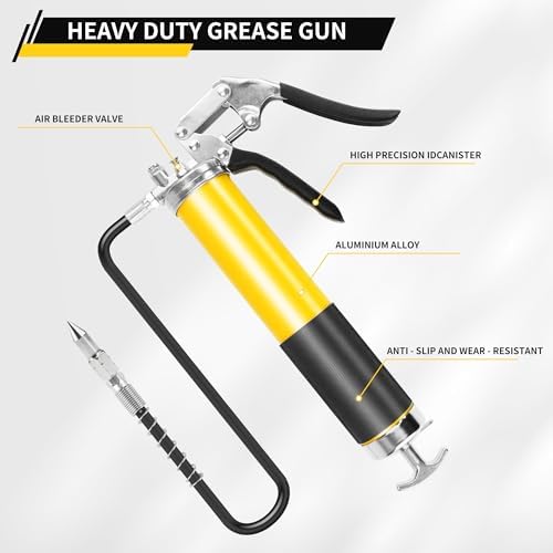 Haojili Grease Gun Kit 8000 PSI Heavy Duty Pistol Grip