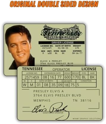 Elvis Presley Driver License Frame Funny ID Collectible