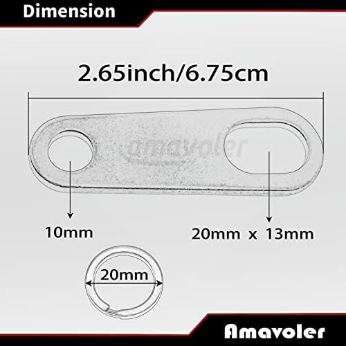 Amavoler Motorcycle Bell Hangers with Split Rings for Lucky Bells