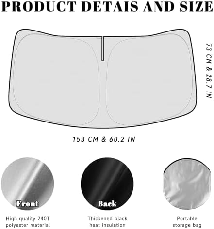 PeakPurit Windshield Sunshade for Ford 2016-2019 Explorer